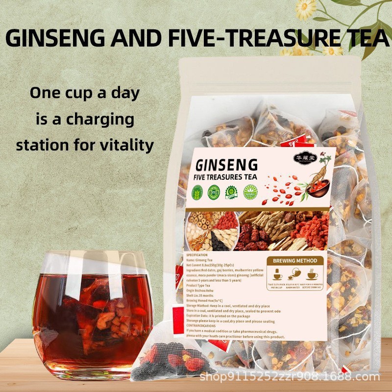 GINSENG  AND FIVE TREASURE TEA